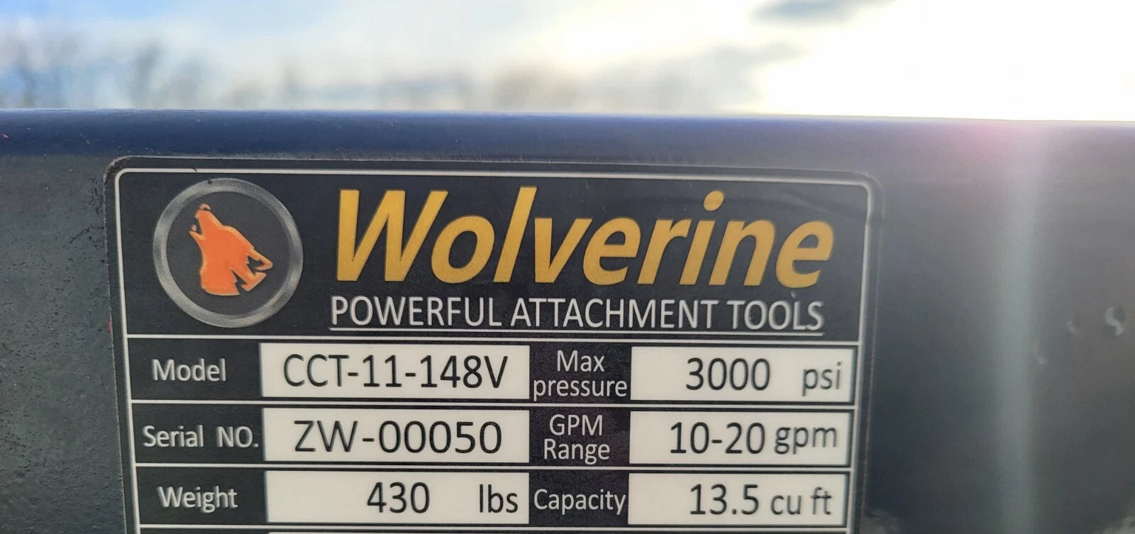 Wolverine Concrete Bucket Chute