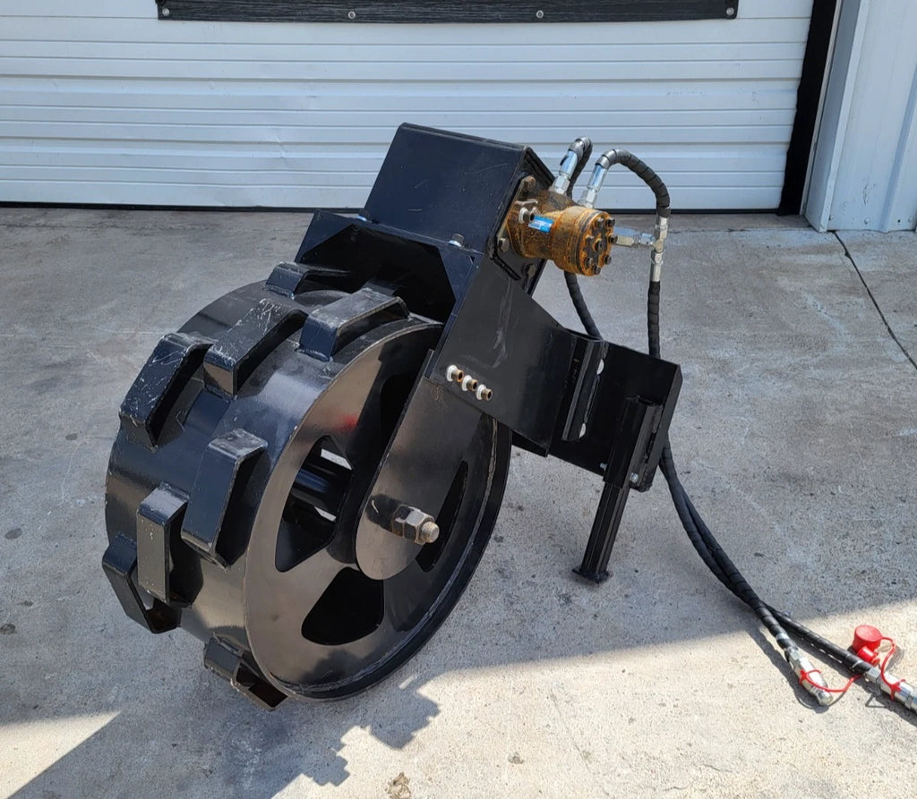 GIYI 12″ Mini Skid Steer Trench Compactor Wheel