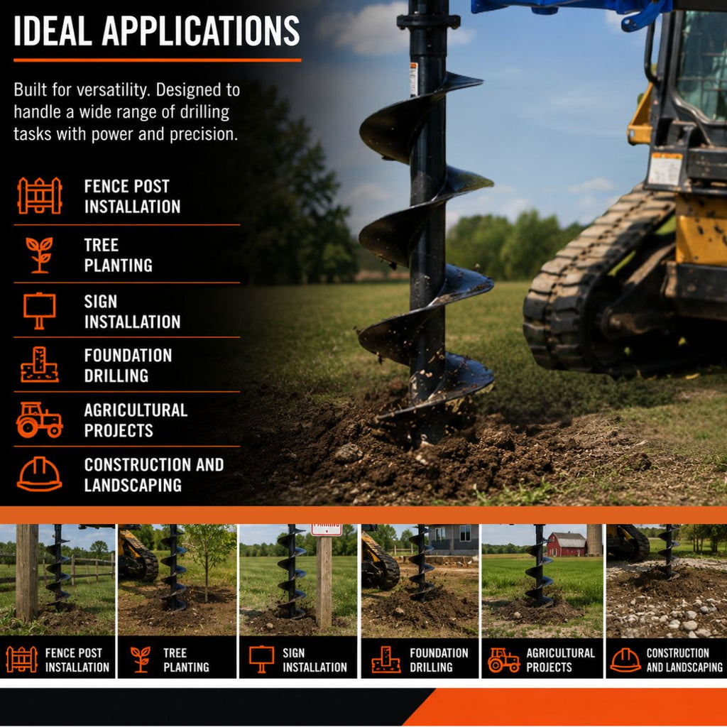 Auger 3-Bit Post Hole Digger