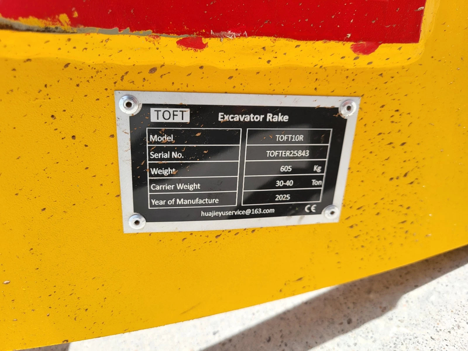 TOFT10R Excavator Rake (Fits CAT 336)