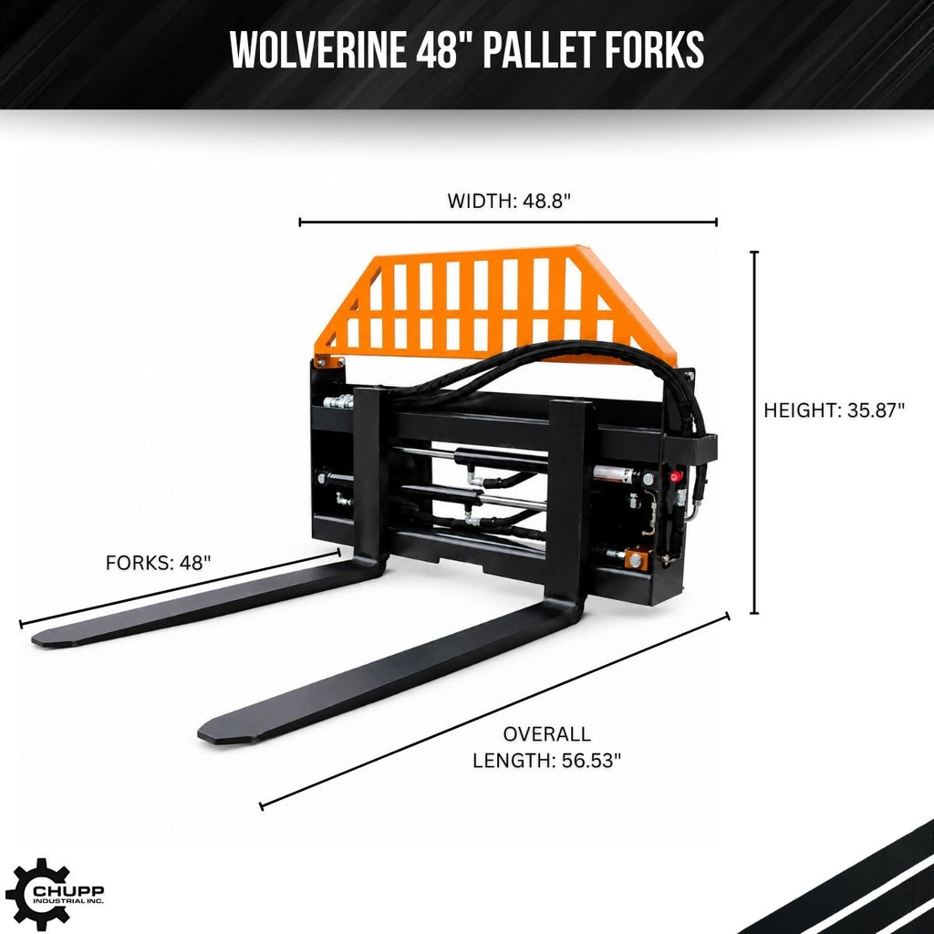 Wolverine 48″ Hydraulic Pallet Forks