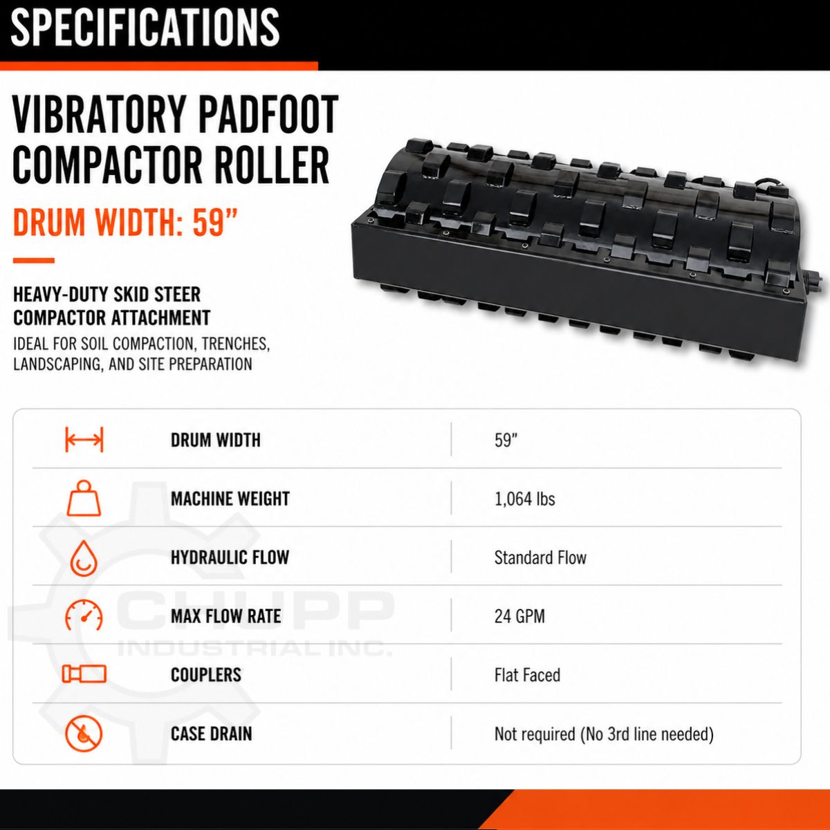 59" Padfoot Vibratory Roller
