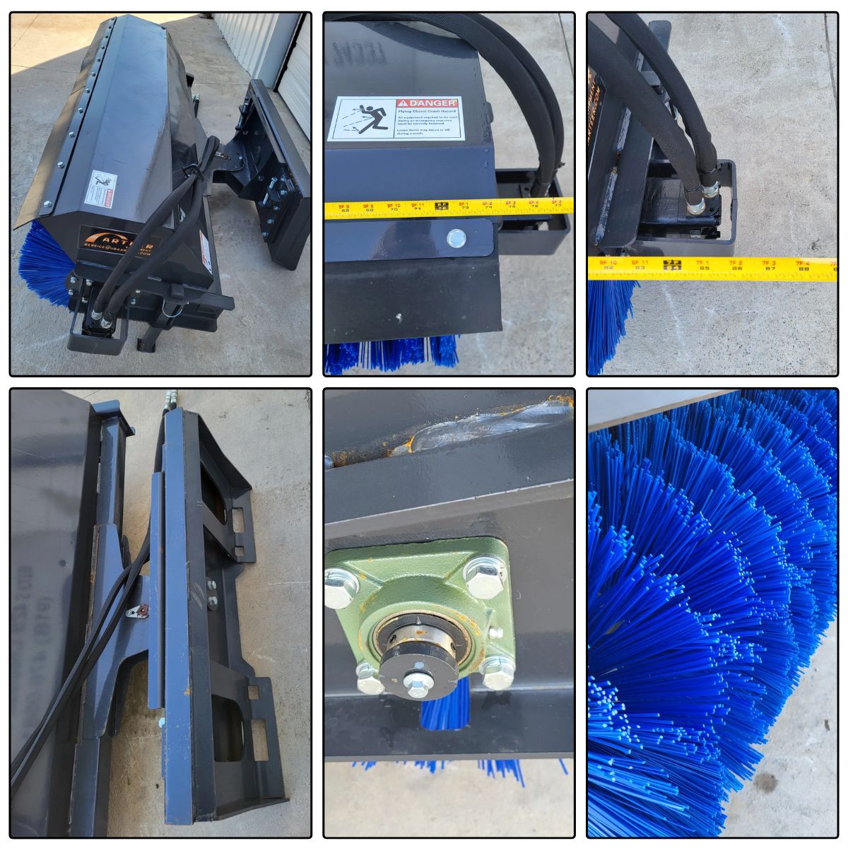 Arteer Skid Steer Hydraulic Angle Broom