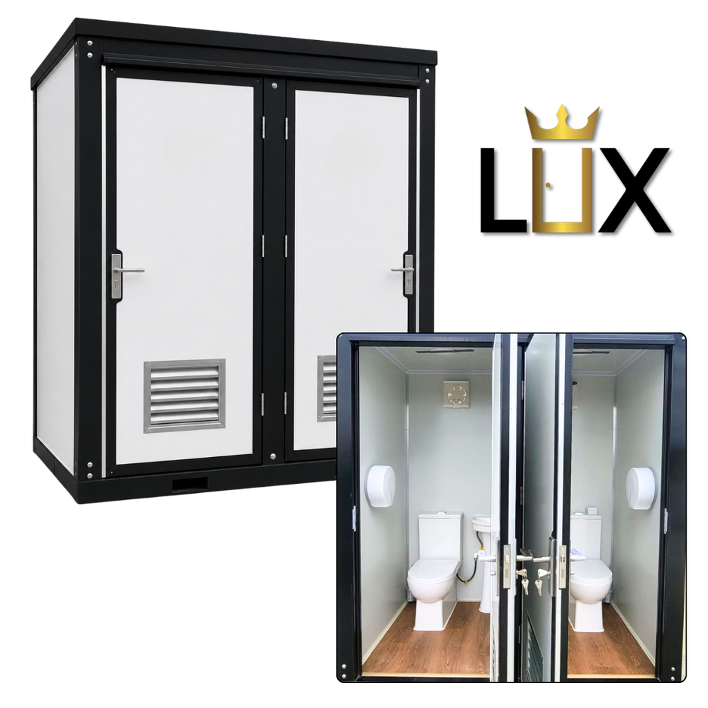 LUX Dual-Stall Portable Restroom Bathroom