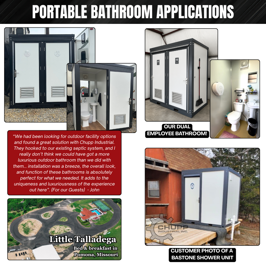 LUX Dual-Stall Portable Restroom Bathroom