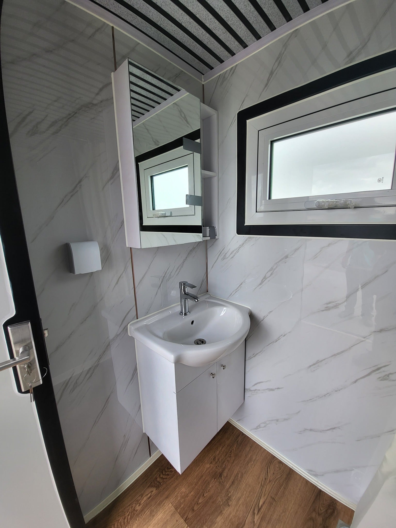 LUX Portable Shower Restroom with Toilet and Sink