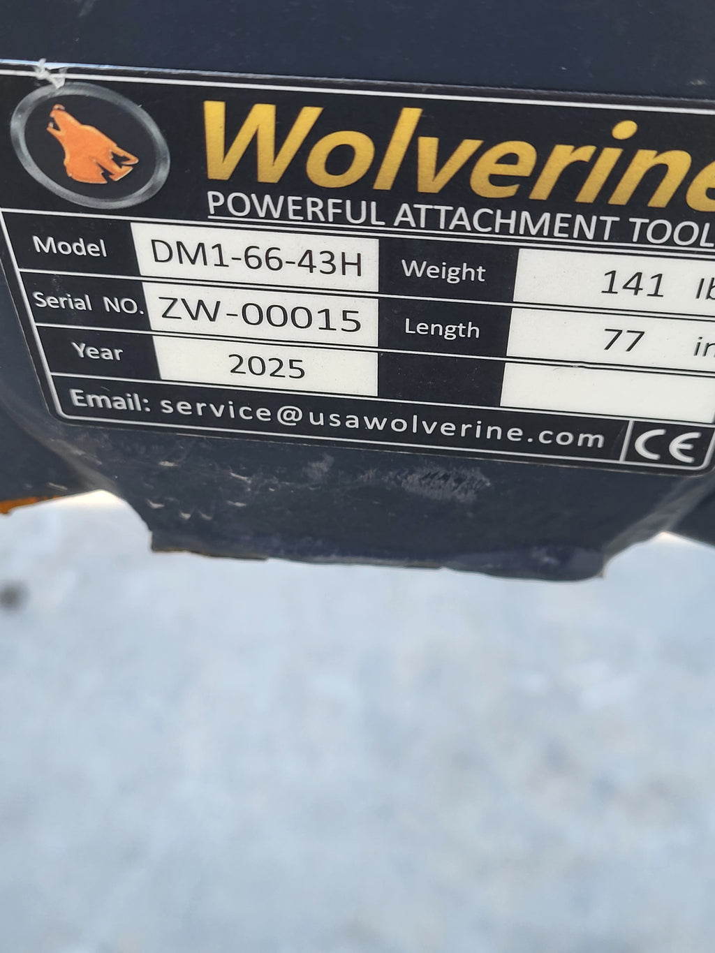 Wolverine 6" PTO Post Hole Auger